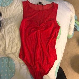 NWT Red body suit
